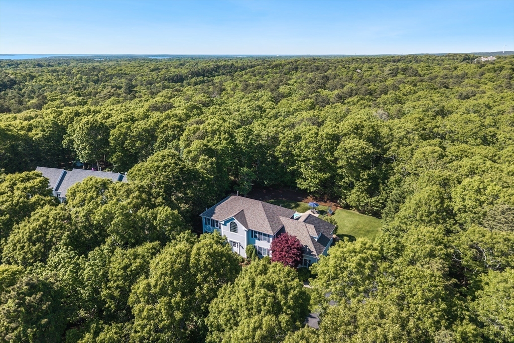 141 Cairn Ridge Road East Falmouth, MA 02536 - Photo 39 of 42 an aerial view of residential houses with outdoor space and trees