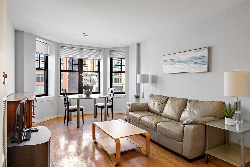 534 Commonwealth Avenue, Unit 3A Boston, MA 02215 - Photo 3 of 18 a living room with furniture and a large window
