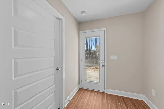 a view of a lake with a yard