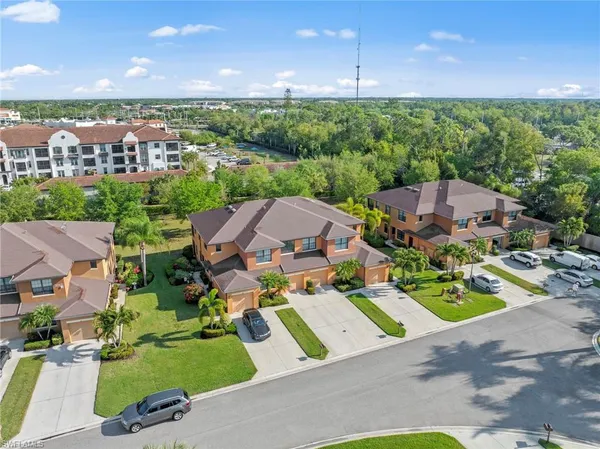 an aerial view of multiple house