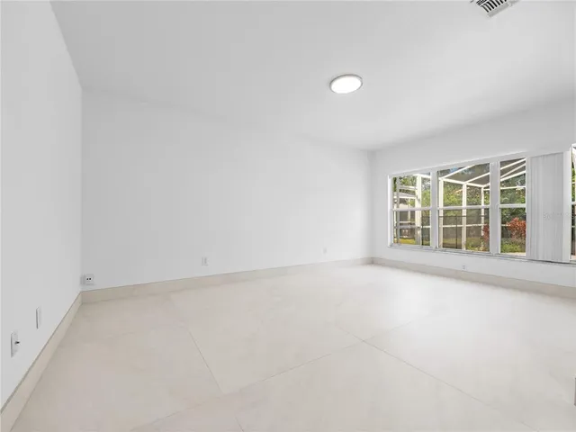 an empty room with a window