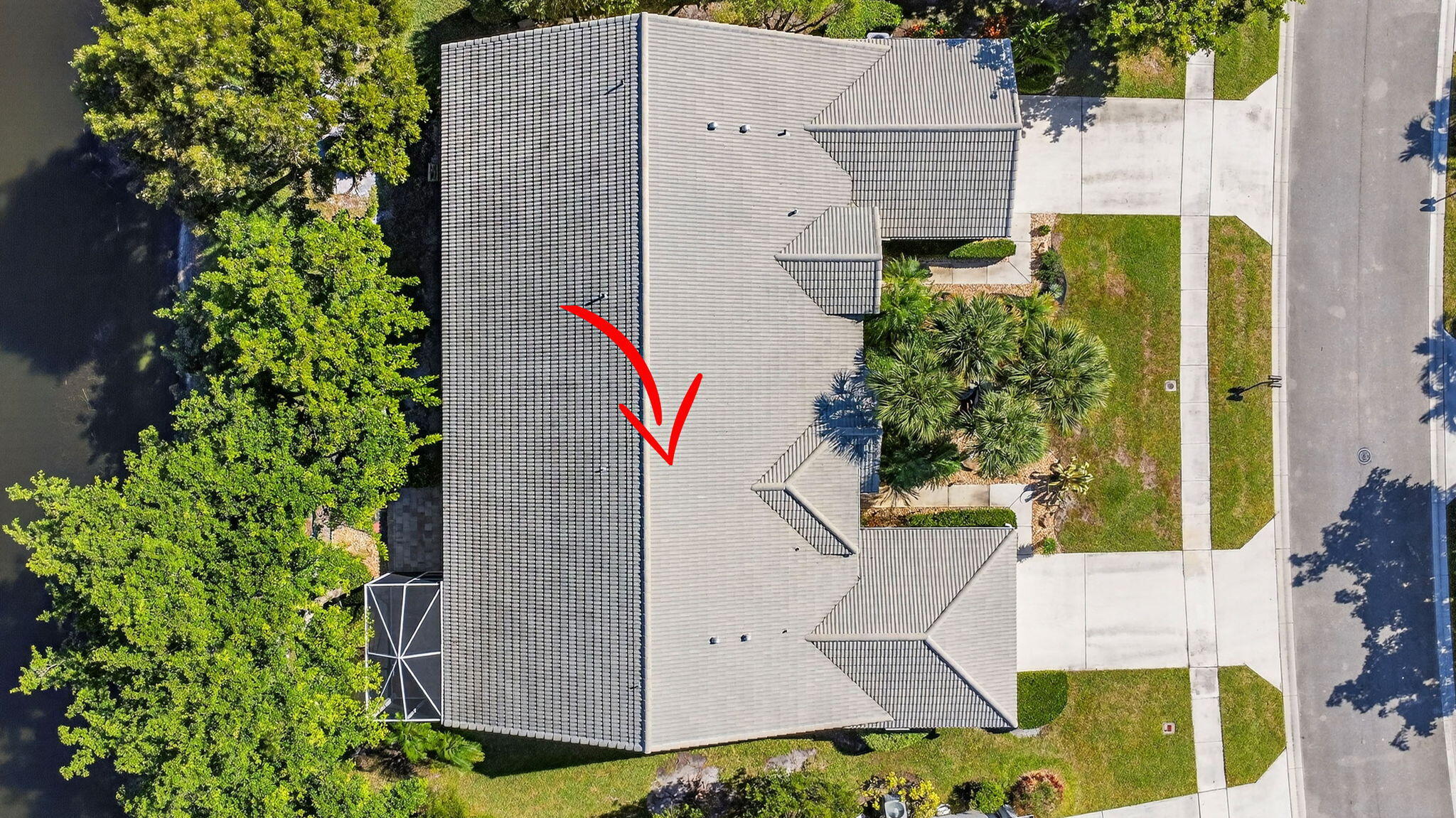 7811 Rockford Road Boynton Beach, FL 33472 - Photo 44 of 72 an aerial view of a house with a yard and garden