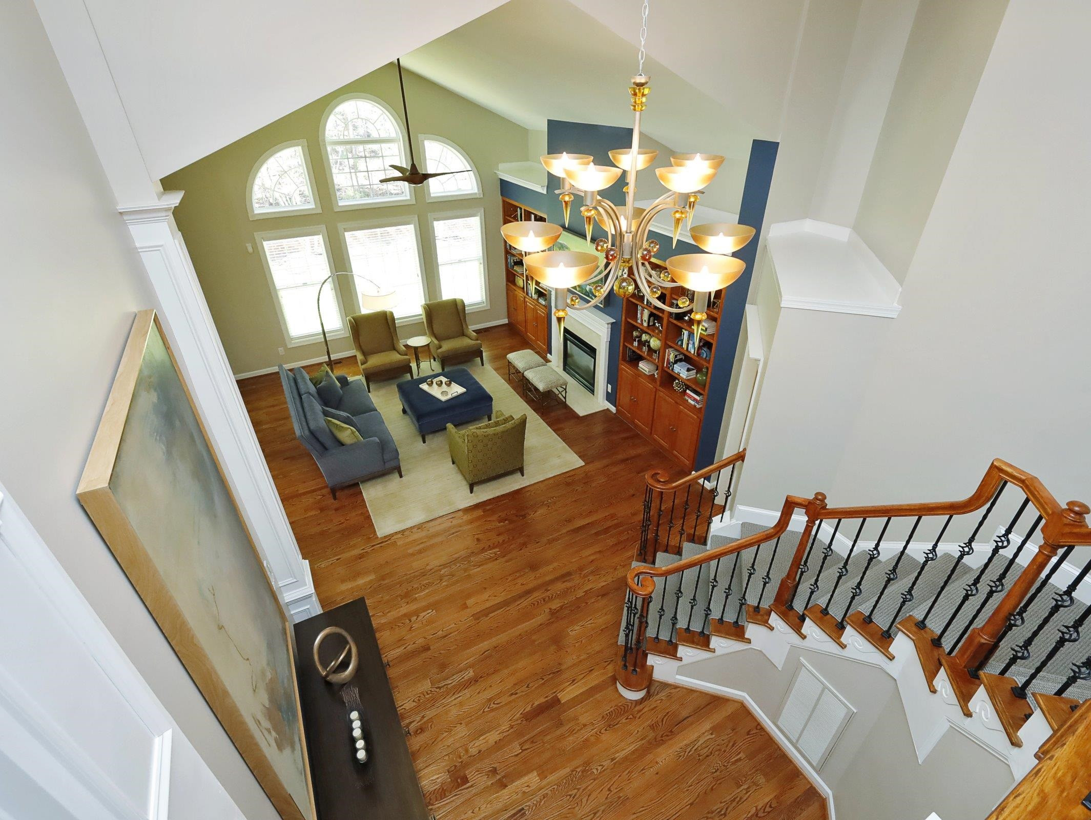2565 Bittersweet Drive Durham, NC 27705 - Photo 34 of 37 a view of a livingroom with furniture and a floor to ceiling window