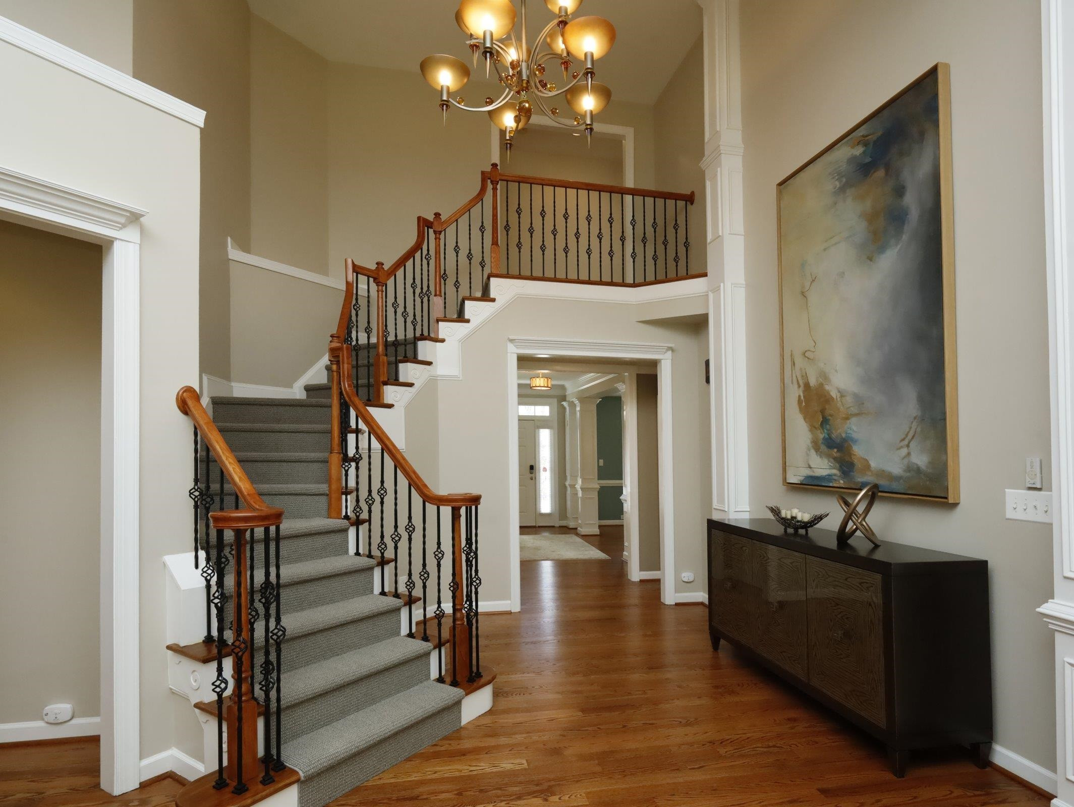 2565 Bittersweet Drive Durham, NC 27705 - Photo 8 of 37 a view of entryway livingroom and hall with wooden floor
