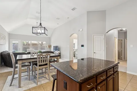 a view of a dining room and livingroom