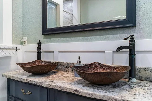 a view of a granite counter top
