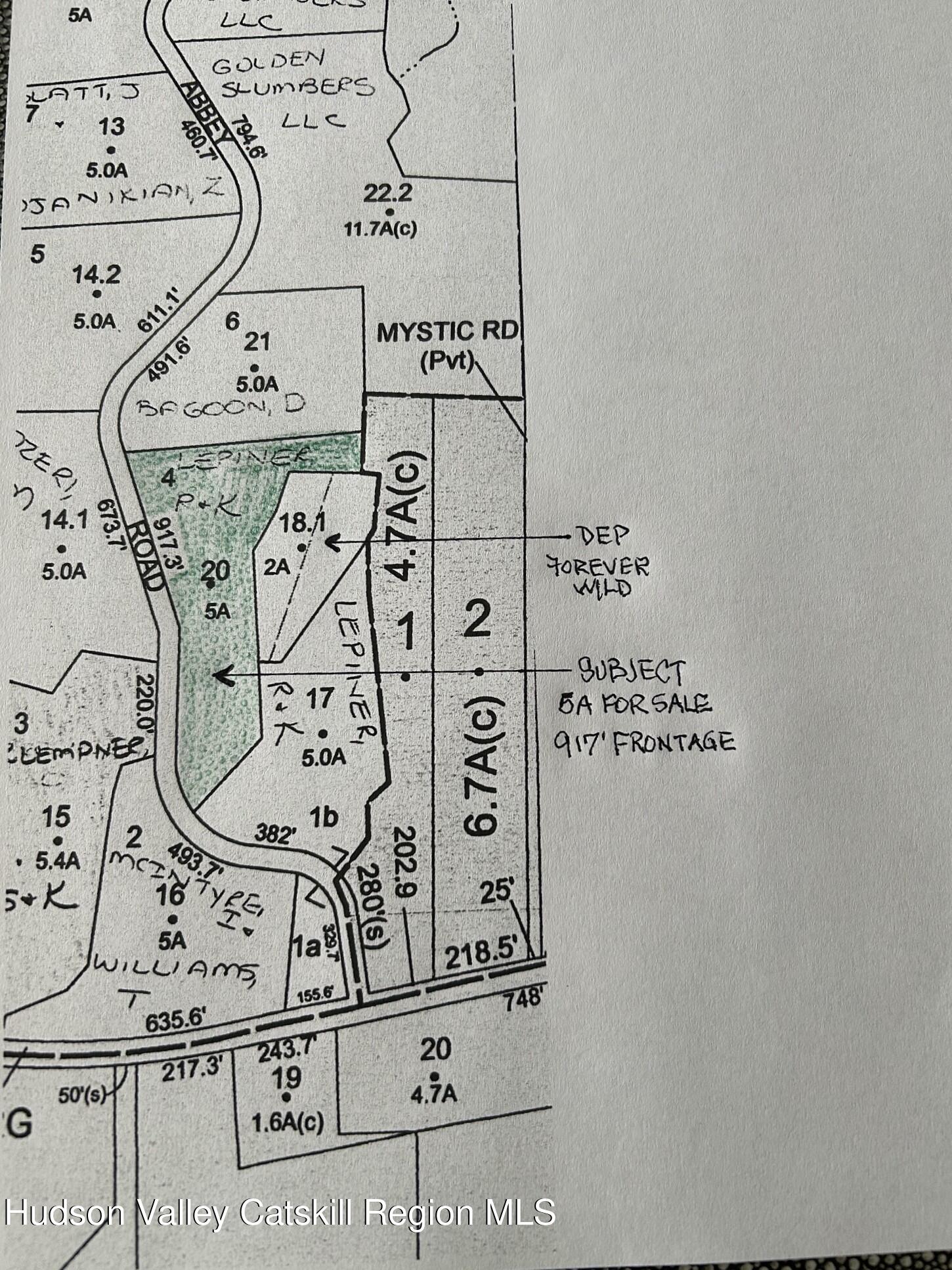 0 Abbey Road Mount Tremper, NY 12457 - Photo 2 of 2 Tax Map