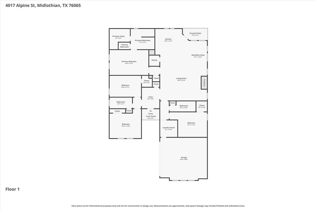 4017 Alpine Street Midlothian, TX 76065 - Photo 37 of 37 Floor plan