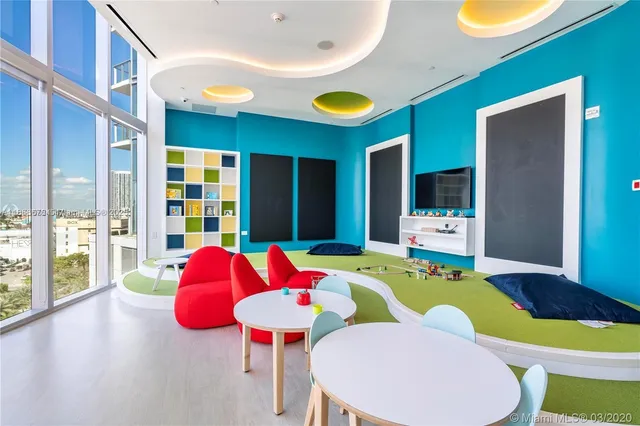 a view of a room with furniture