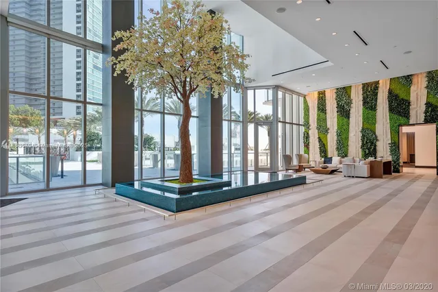 a view of a room with lots of counter top space