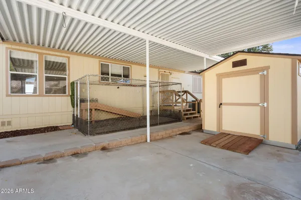 a view of a house with a wooden door