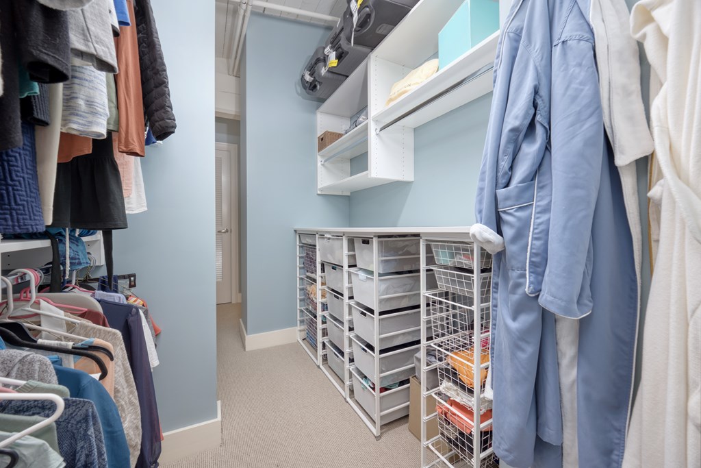 1201 Front Avenue, Unit 522 Columbus, GA 31901 - Photo 42 of 56 a view of walk in closet with clothes and shoes