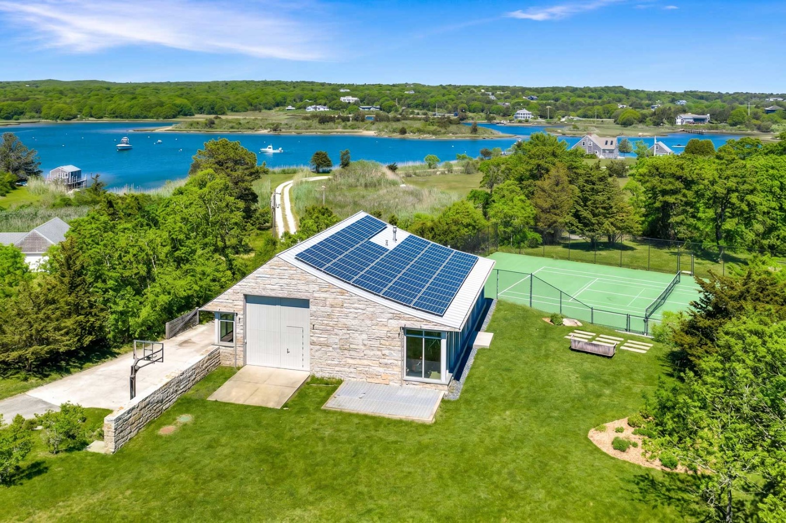 18 Point Inner Way Chilmark, MA 02535 - Photo 7 of 65 Barn with 6 Car Garage and Gym. Tennis Court