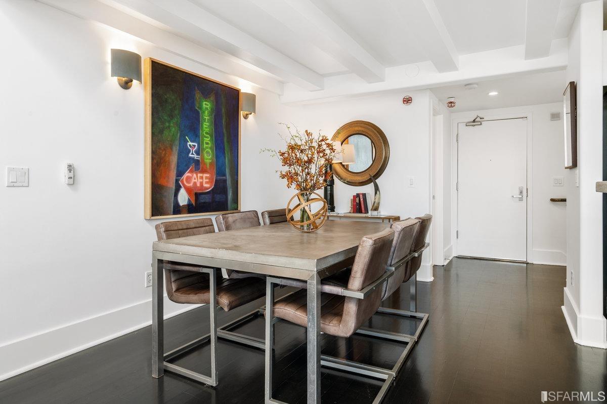 638 Minna, Unit 7 San Francisco, CA 94103 - Photo 16 of 57 a view of a dining room with furniture and wooden floor