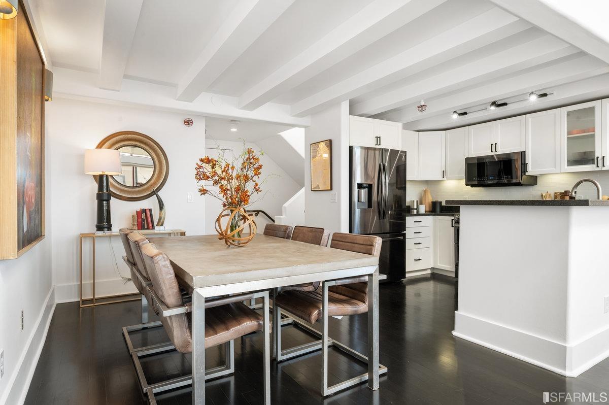 638 Minna, Unit 7 San Francisco, CA 94103 - Photo 17 of 57 a view of a dining room with furniture and wooden floor