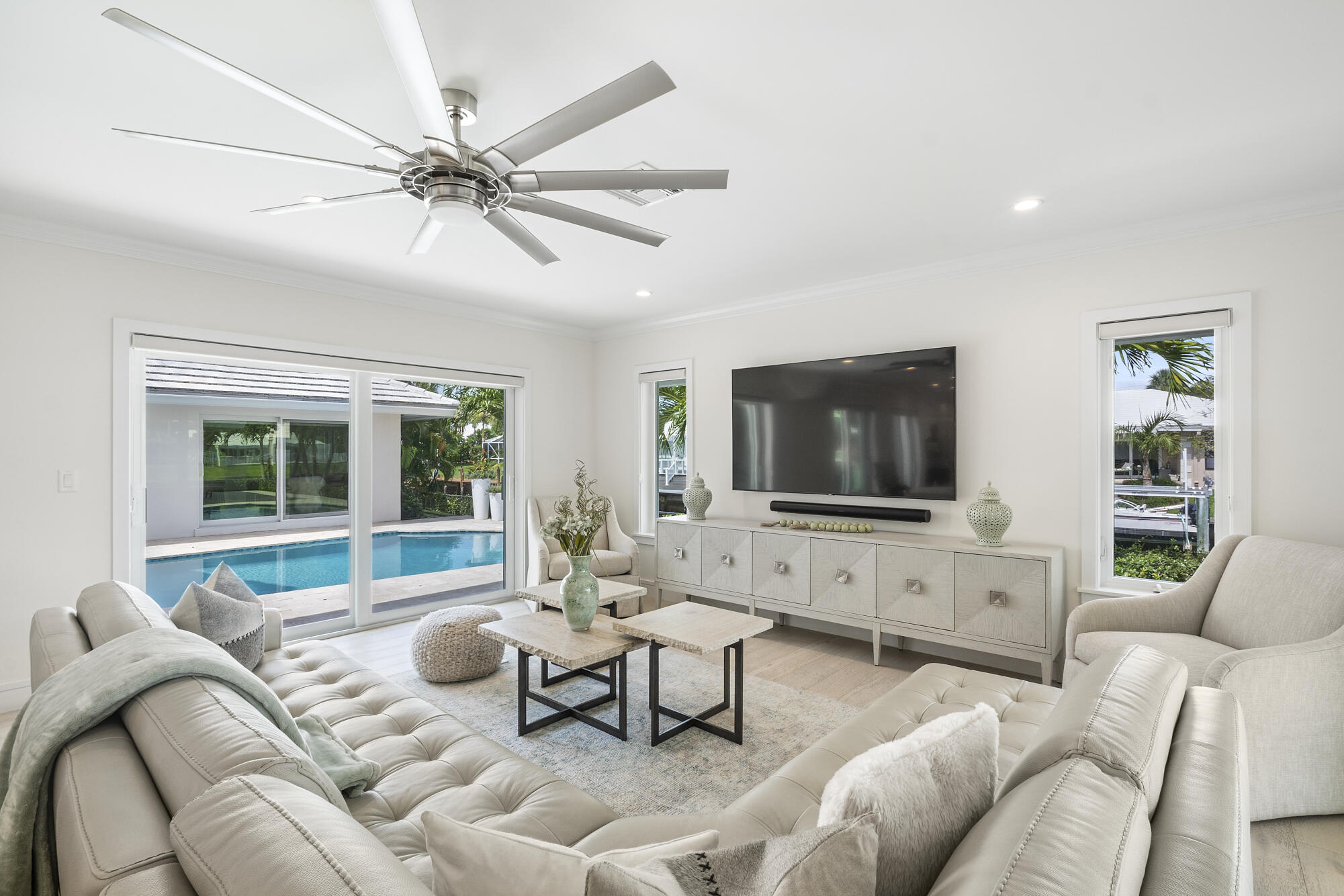 943 Pepperridge Terrace Boca Raton, FL 33486 - Photo 20 of 85 Family Room w/ Pool & Water Views