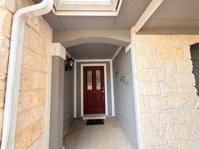a view of front door