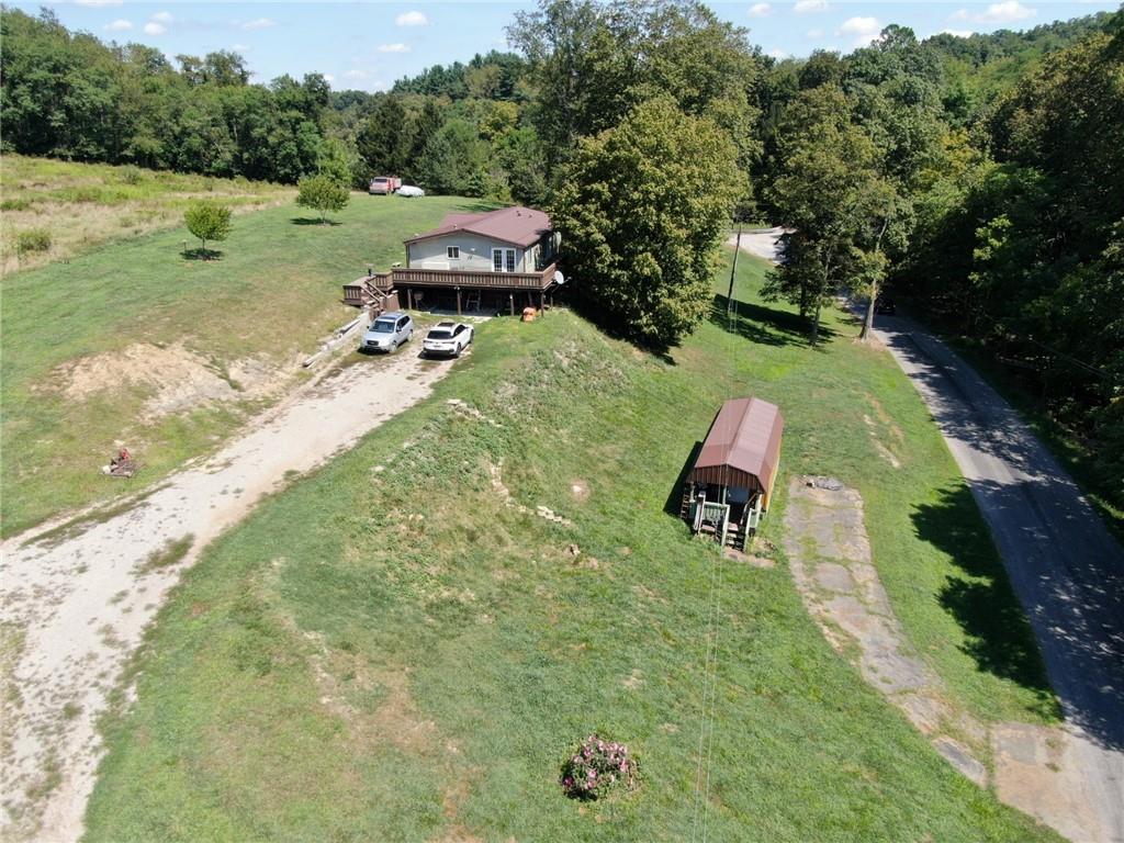 1041 Barr Run Road Marianna, PA 15345 - Photo 8 of 32 an aerial view of a garden with lawn chairs