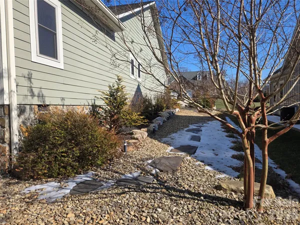 a backyard of a house
