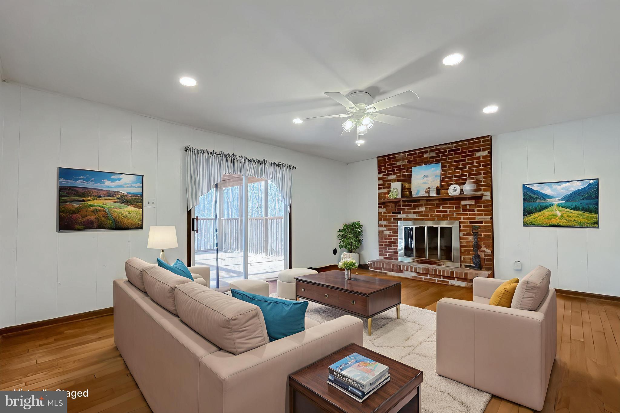 513 Clarks Run Road La Plata, MD 20646 - Photo 17 of 45 a living room with fireplace furniture and a flat screen tv