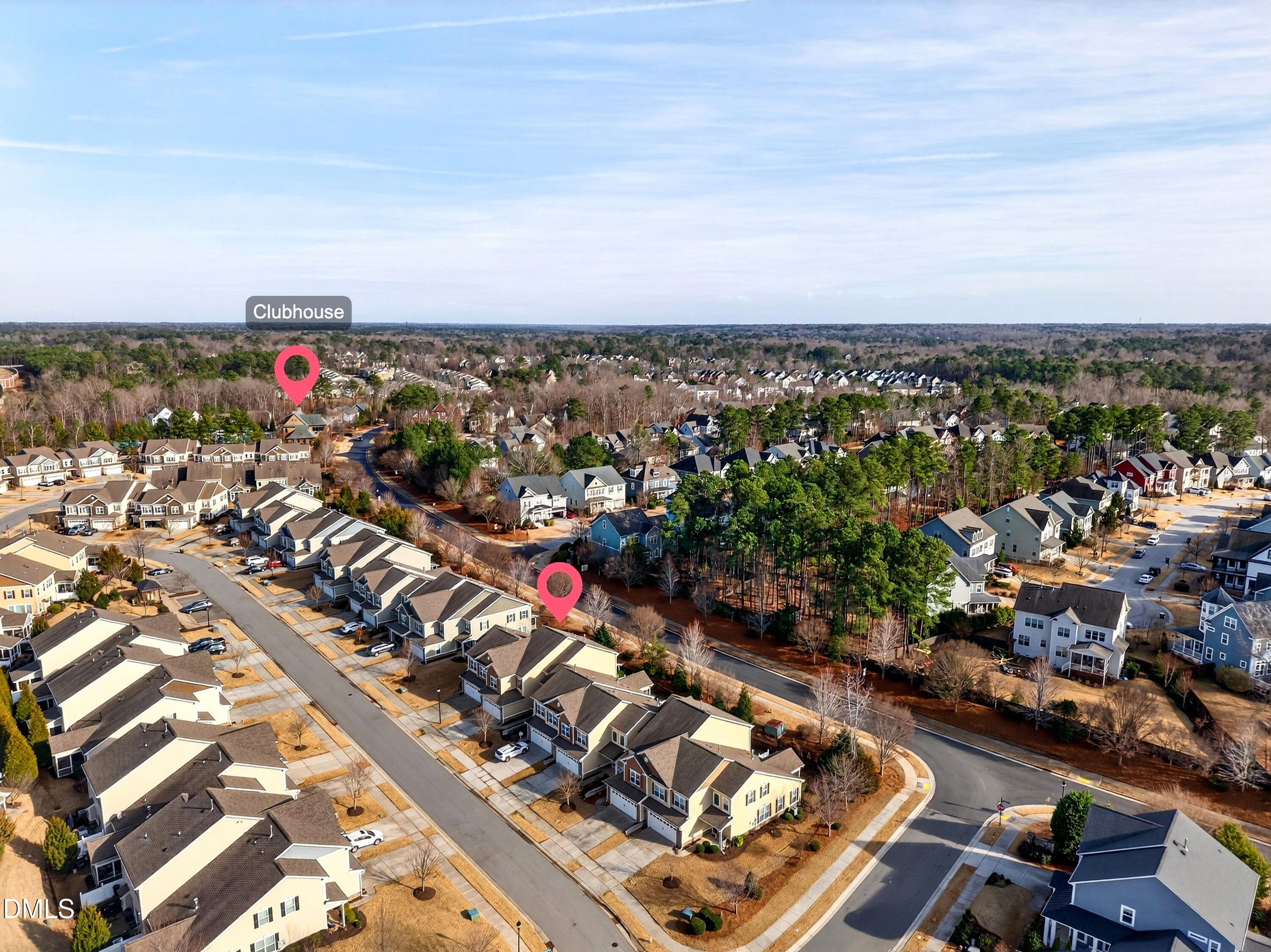 109 Willow View Lane Apex, NC 27539 - Photo 42 of 72 an aerial view of a city