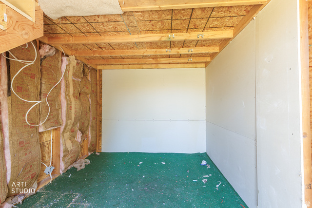 330 West 600th Street South Provo, UT 84601 - Photo 21 of 26 Exposed wood framing and insulation offer a glimpse into construction