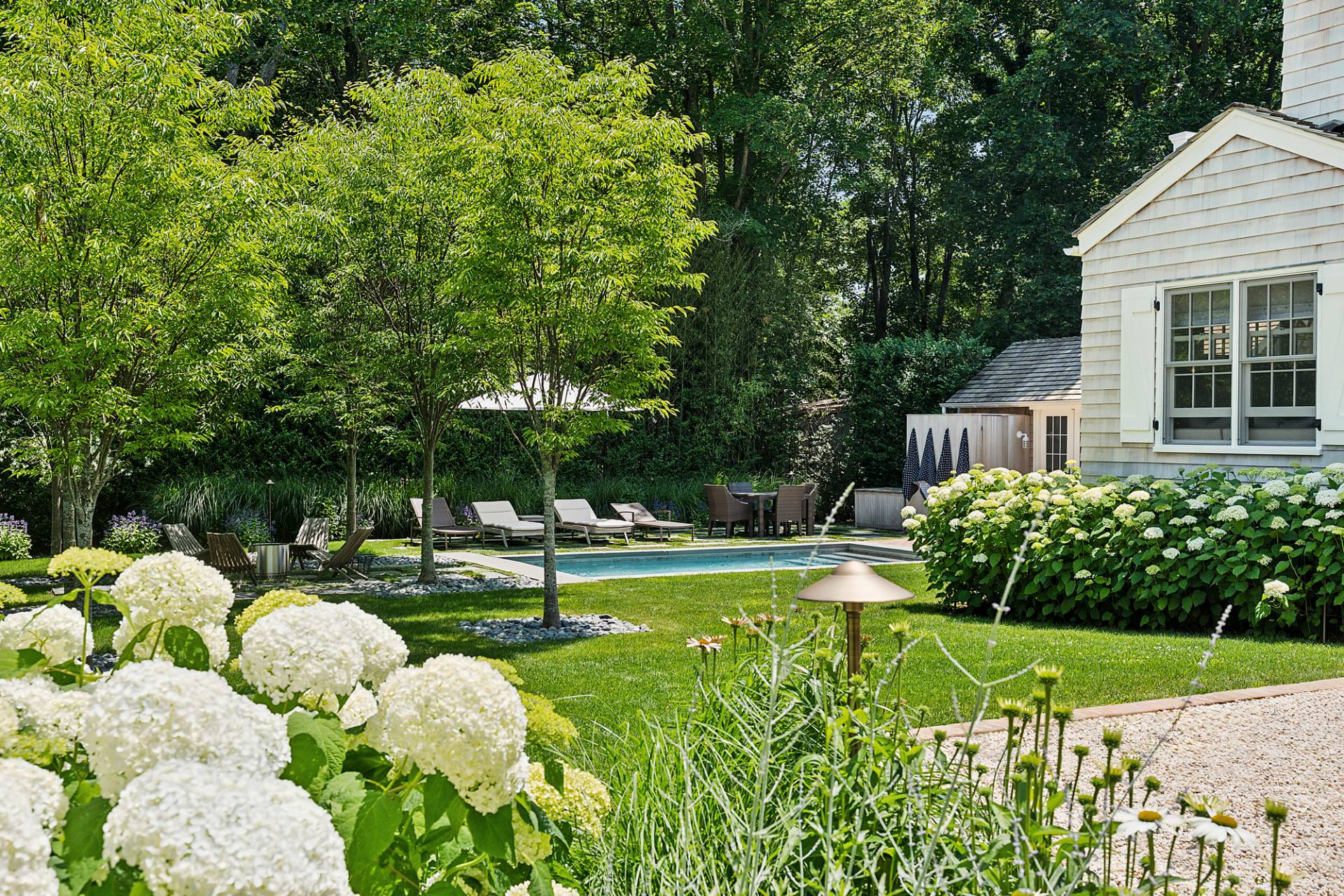 8 Fresh Pond Road Sag Harbor, NY 11963 - Photo 17 of 40 a garden with lots of trees and flowers