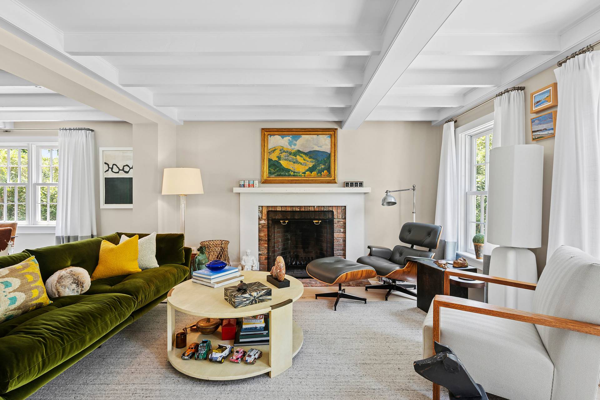 8 Fresh Pond Road Sag Harbor, NY 11963 - Photo 8 of 40 a living room with furniture and a fireplace