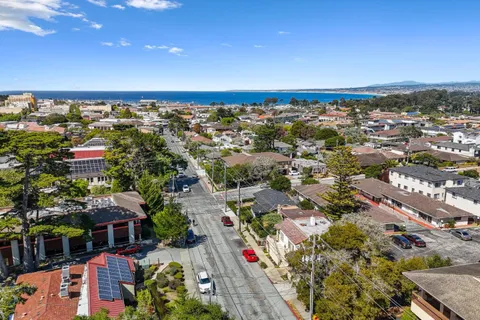 an aerial view of a city