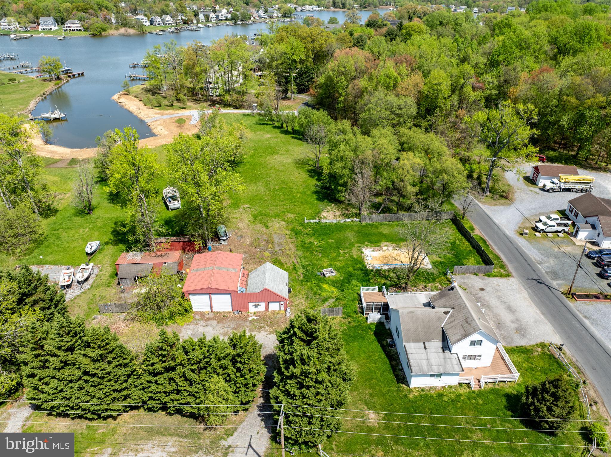 1047 Bowleys Quarters Road Middle River, MD 21220 - Photo 6 of 38 an aerial view of a house with a lake view