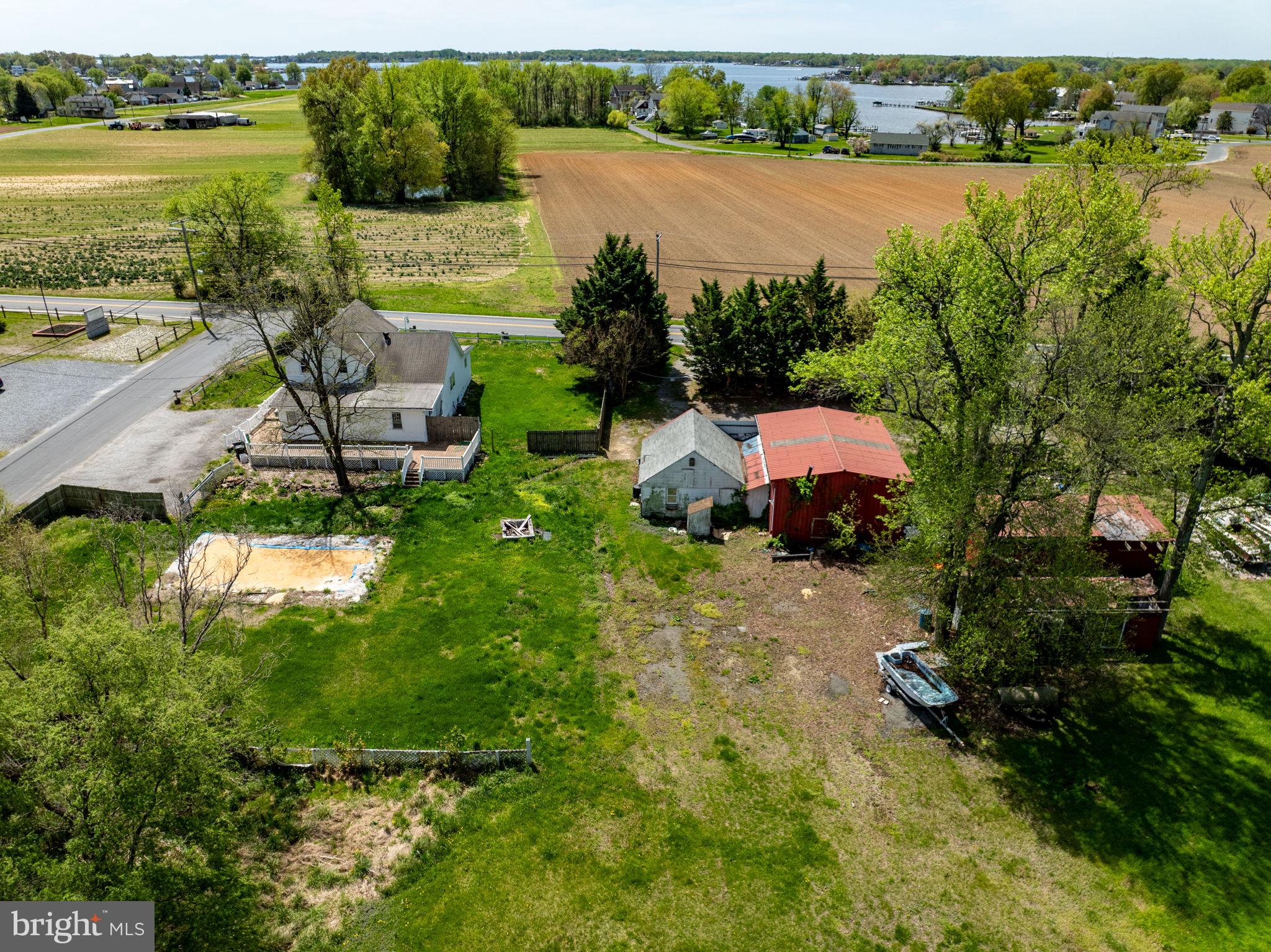 1047 Bowleys Quarters Road Middle River, MD 21220 - Photo 10 of 38 an aerial view of a house with outdoor space and lake view