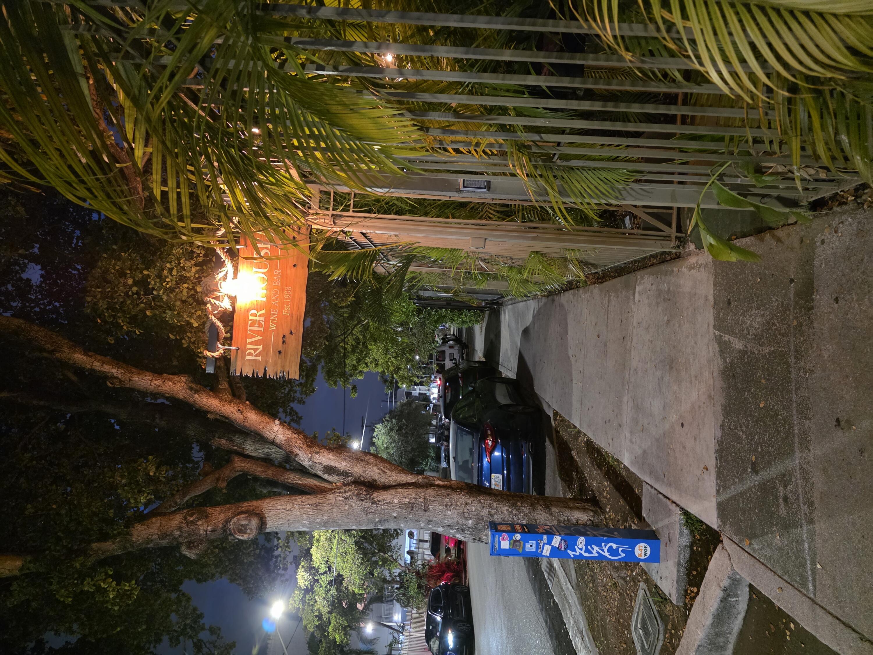 a view of street with sitting area