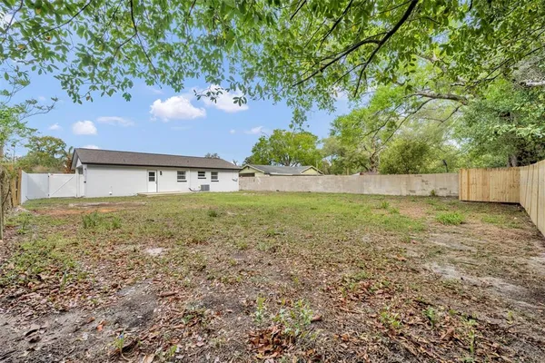 a backyard of a house