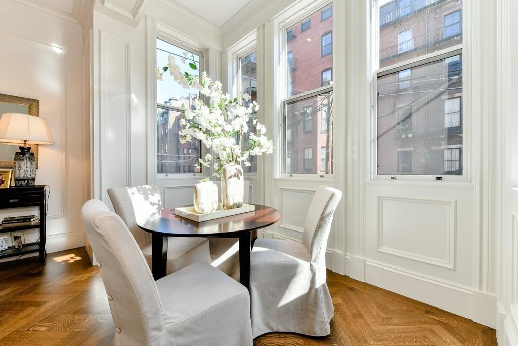 175 Beacon Street Boston, MA 02116 - Photo 11 of 35 a dining room with furniture and wooden floor