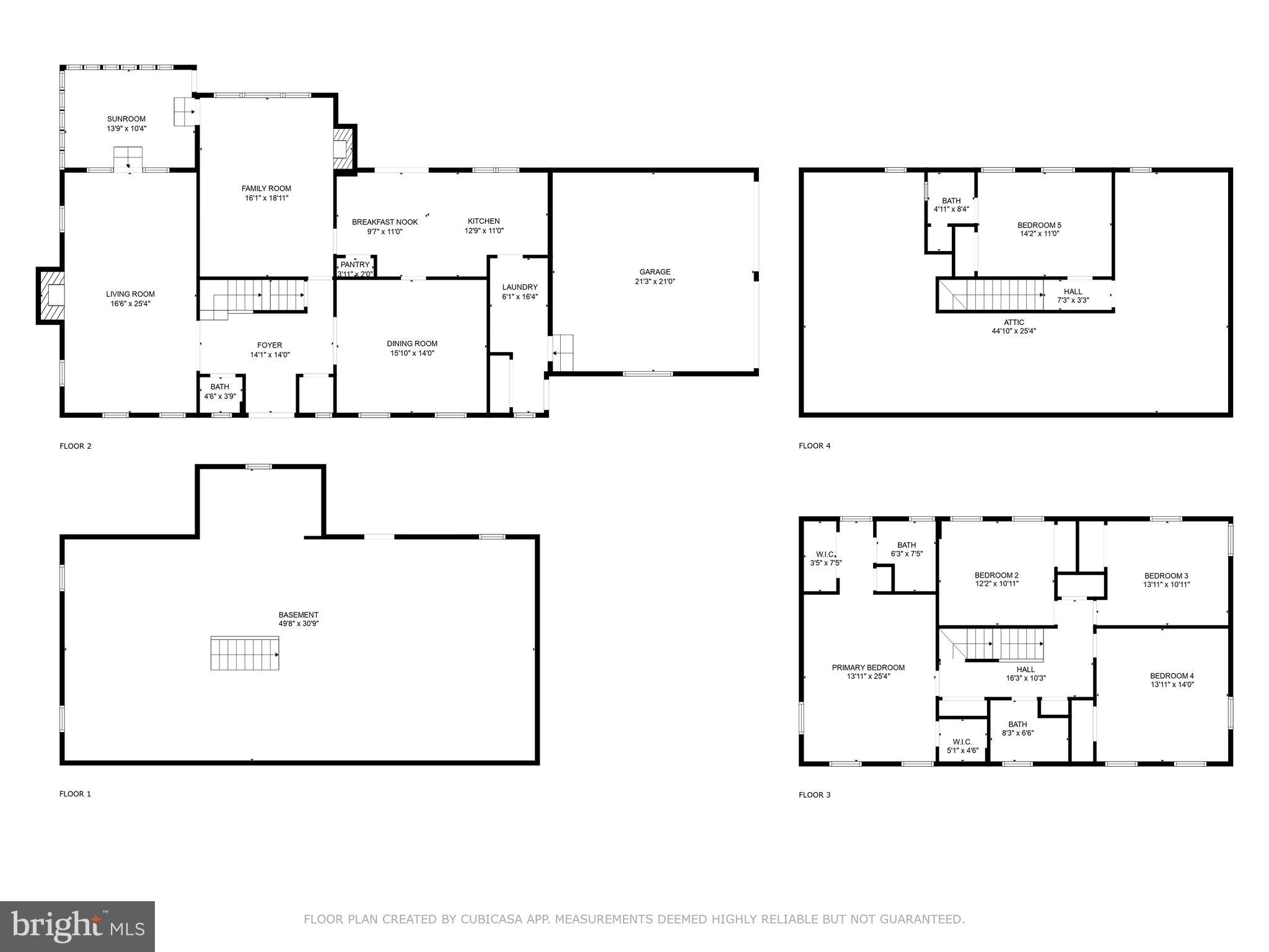 1117 Ivymont Road Bryn Mawr, PA 19010 - Photo 57 of 57 All Floors - measurements may not be accurate