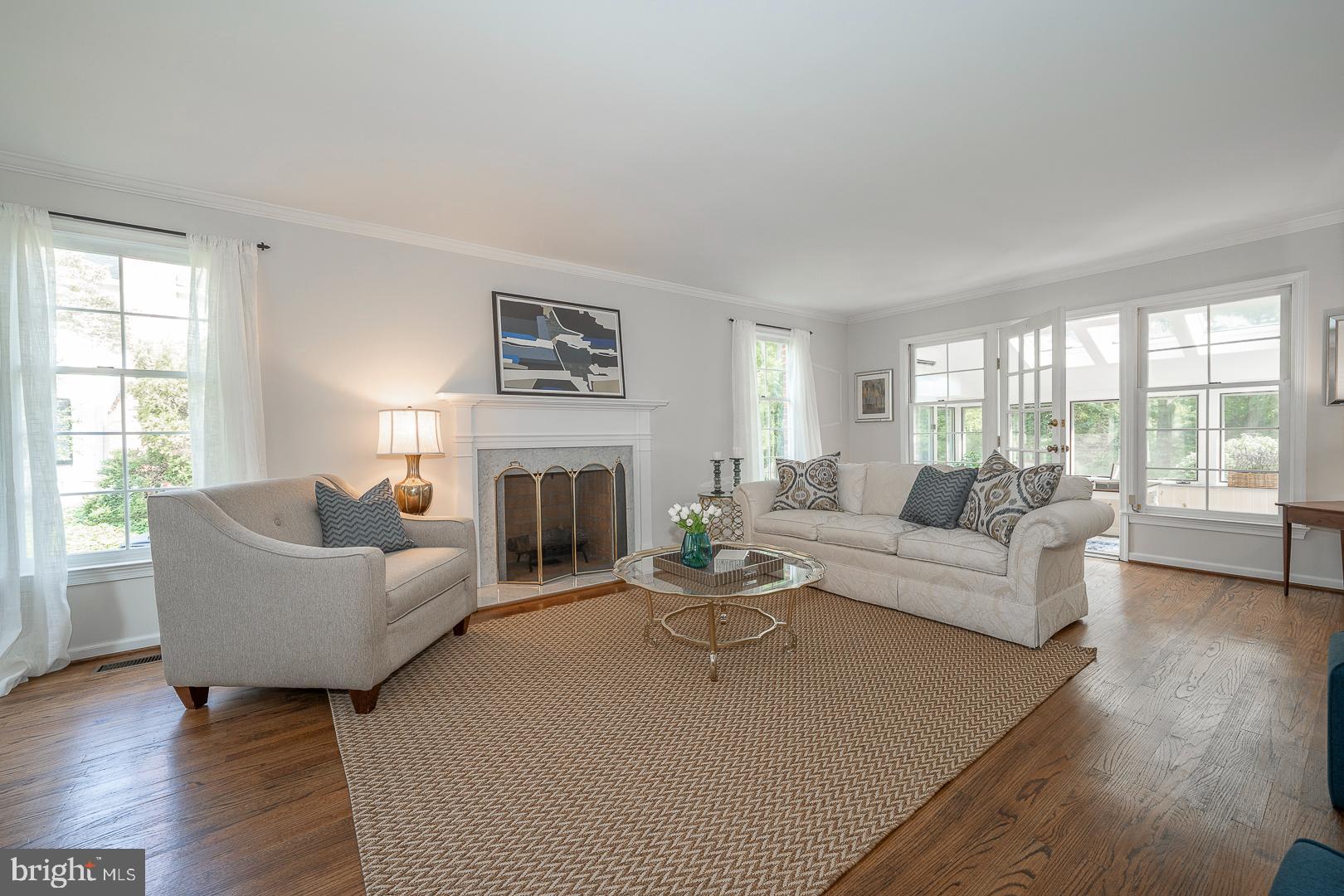 1117 Ivymont Road Bryn Mawr, PA 19010 - Photo 6 of 57 Front to back Living room with fireplace