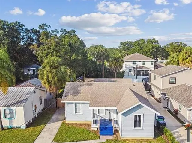 a aerial view of a house