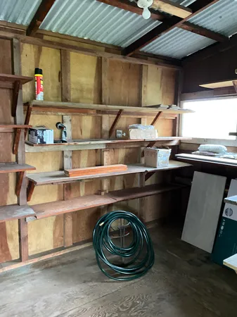 a room with storage and utility