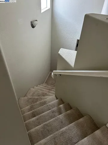 a view of small space with racks on the wall