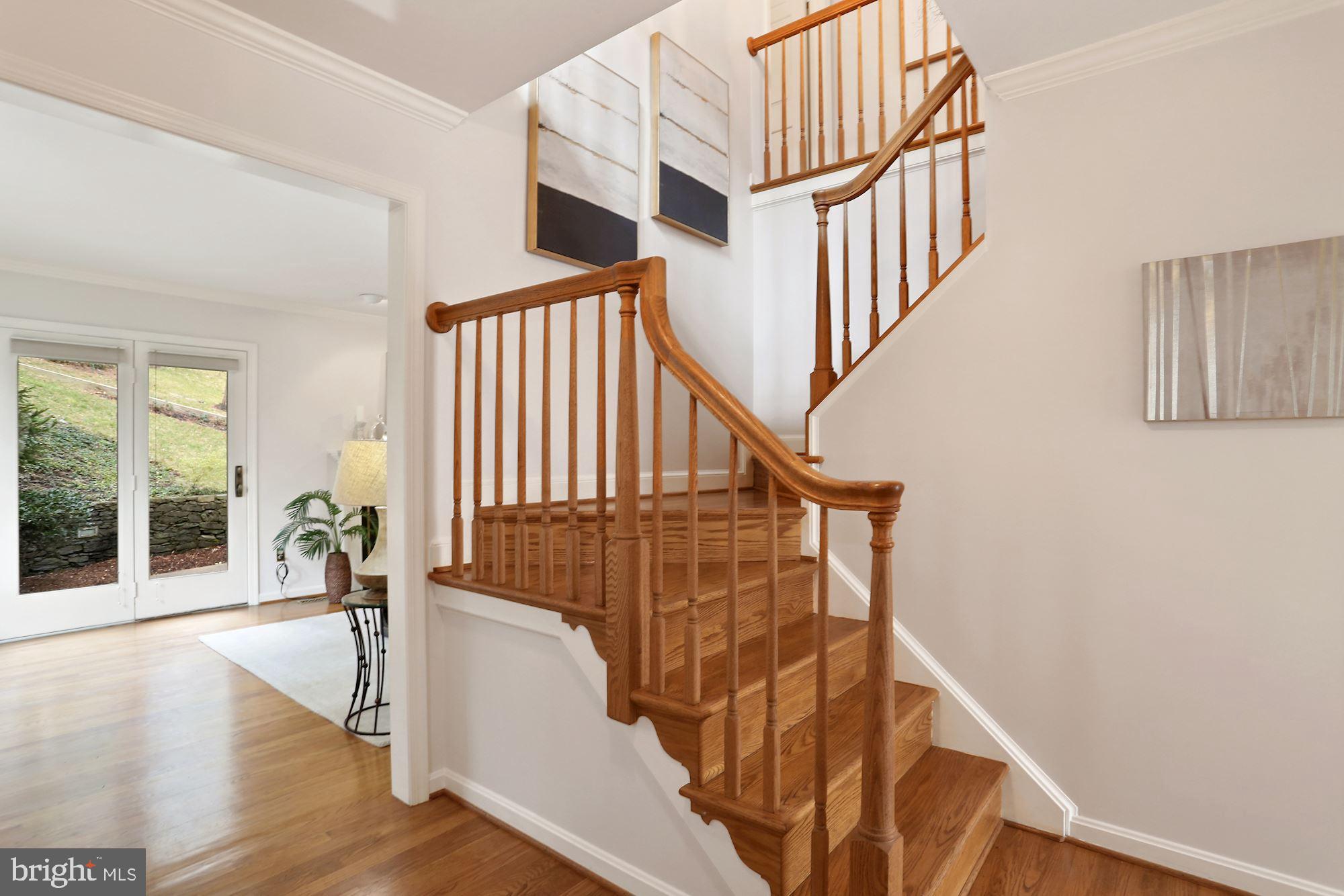 2677 Marcey Road Arlington, VA 22207 - Photo 7 of 43 Foyer with Beautiful Staircase