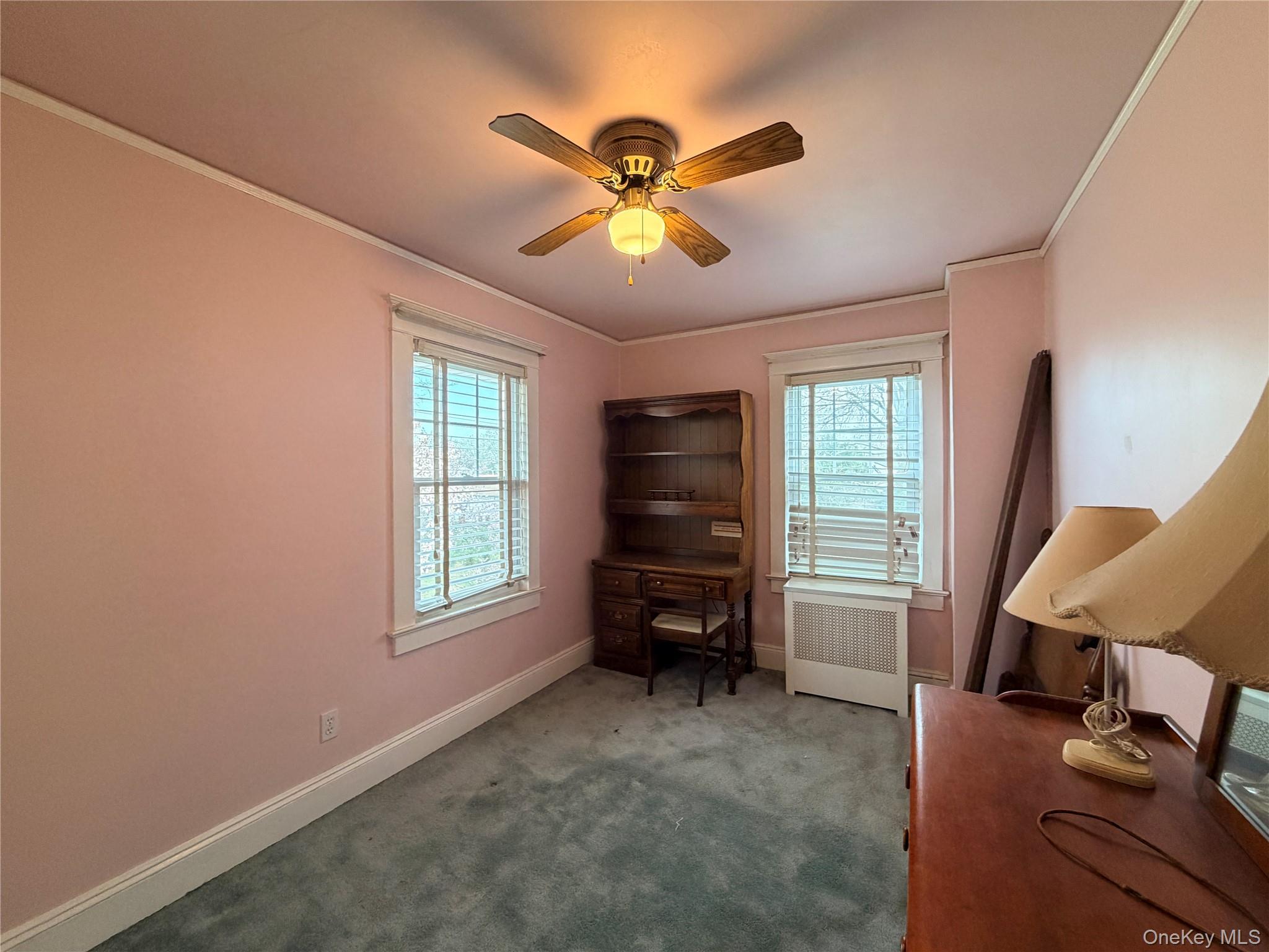 245 Woodbury Road Hicksville, NY 11801 - Photo 29 of 37 a view of a livingroom with furniture and a ceiling fan
