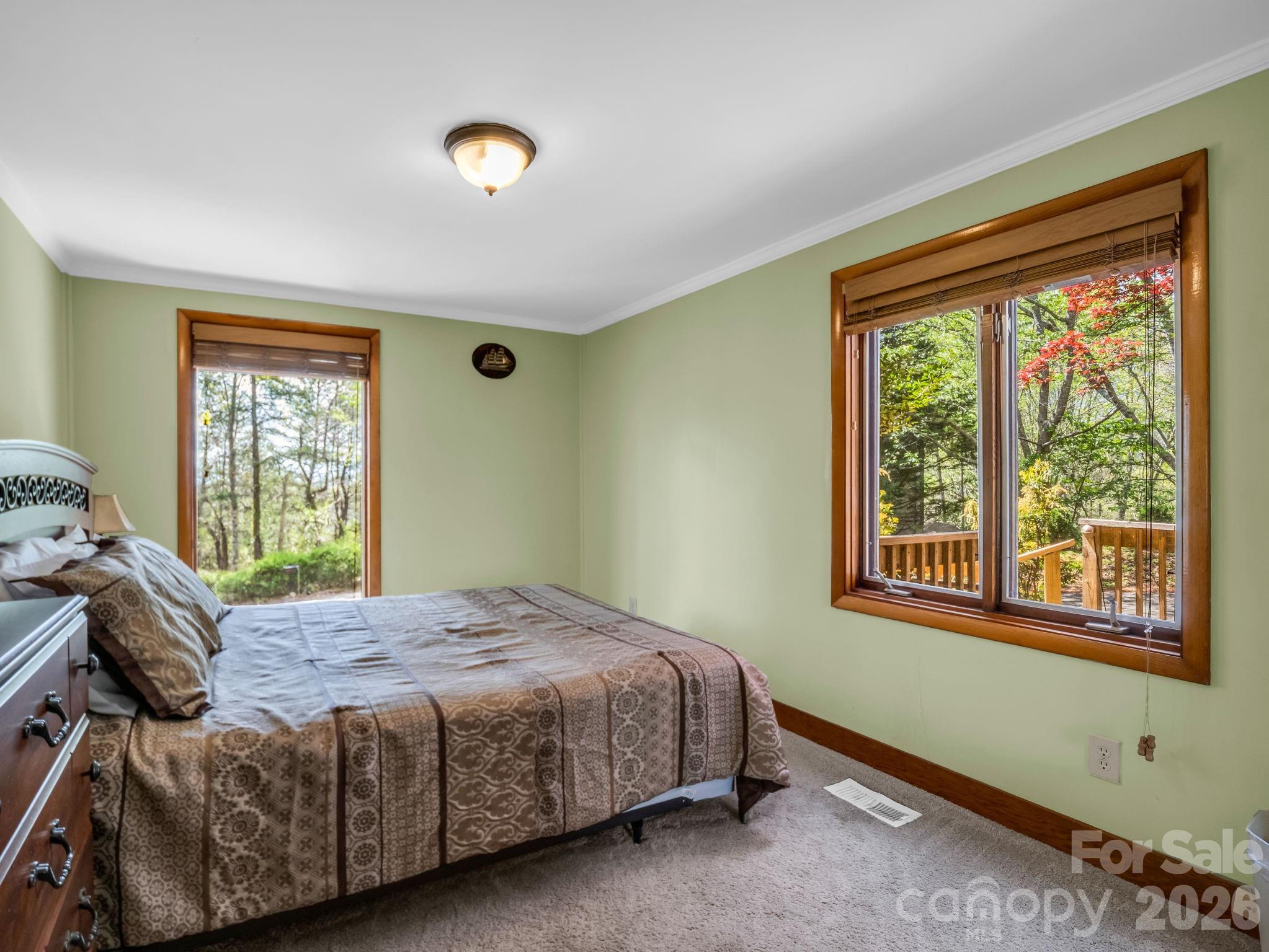307 Watership Road Lake Lure, NC 28746 - Photo 15 of 48 a bedroom with a bed and a window