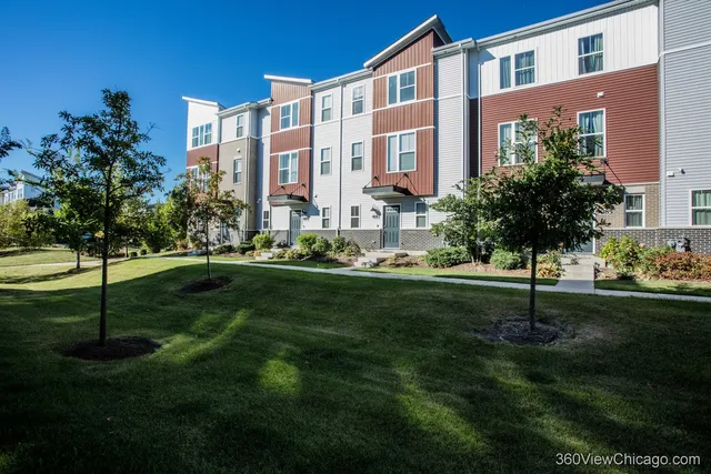 a house view with garden space
