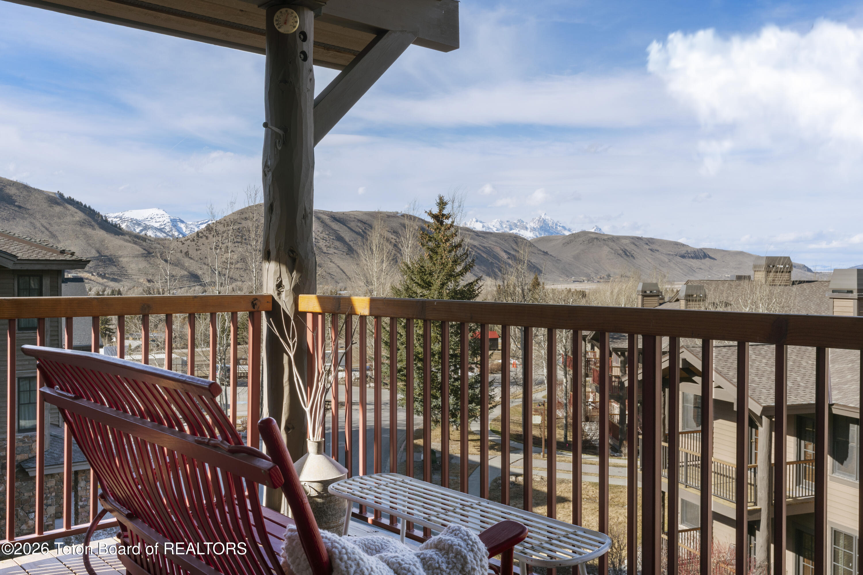 536 Snow King Loop Road, Unit 3630 Jackson, WY 83001 - Photo 2 of 42 Tetons - Porch View