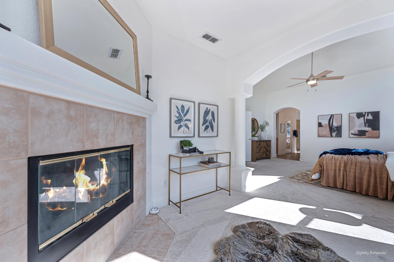 820 Travis Street Folsom, CA 95630 - Photo 30 of 47 a living room with furniture and a fireplace