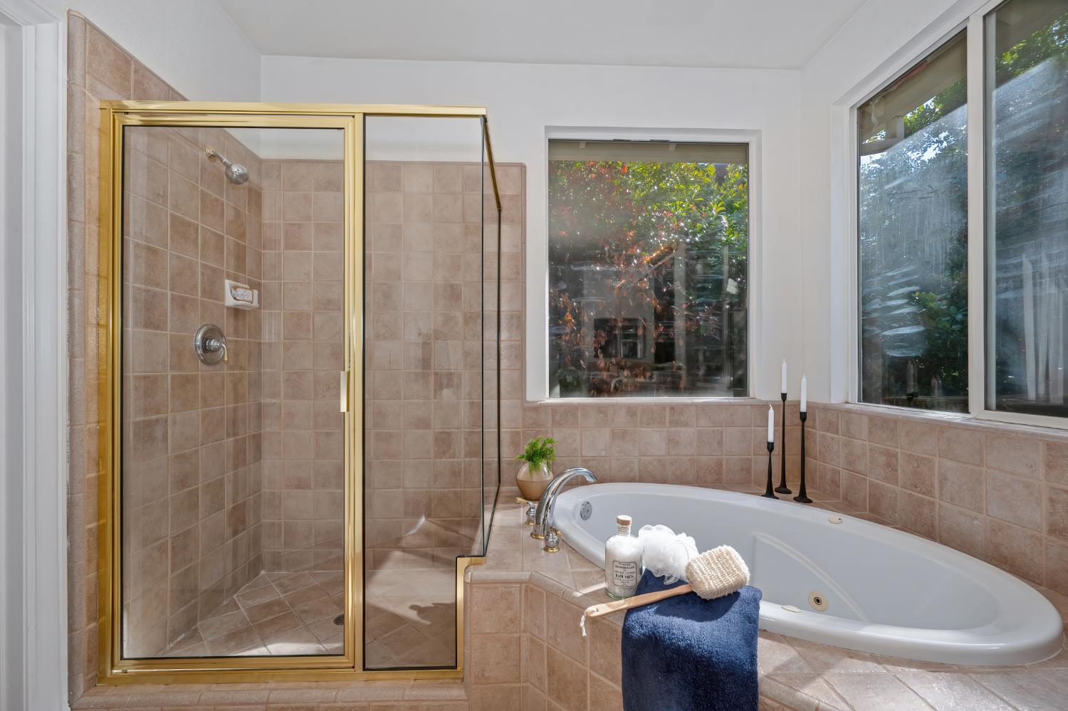 820 Travis Street Folsom, CA 95630 - Photo 33 of 47 a bathroom with a tub shower and window