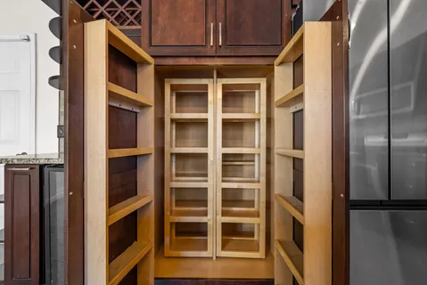 a view of an empty room and window