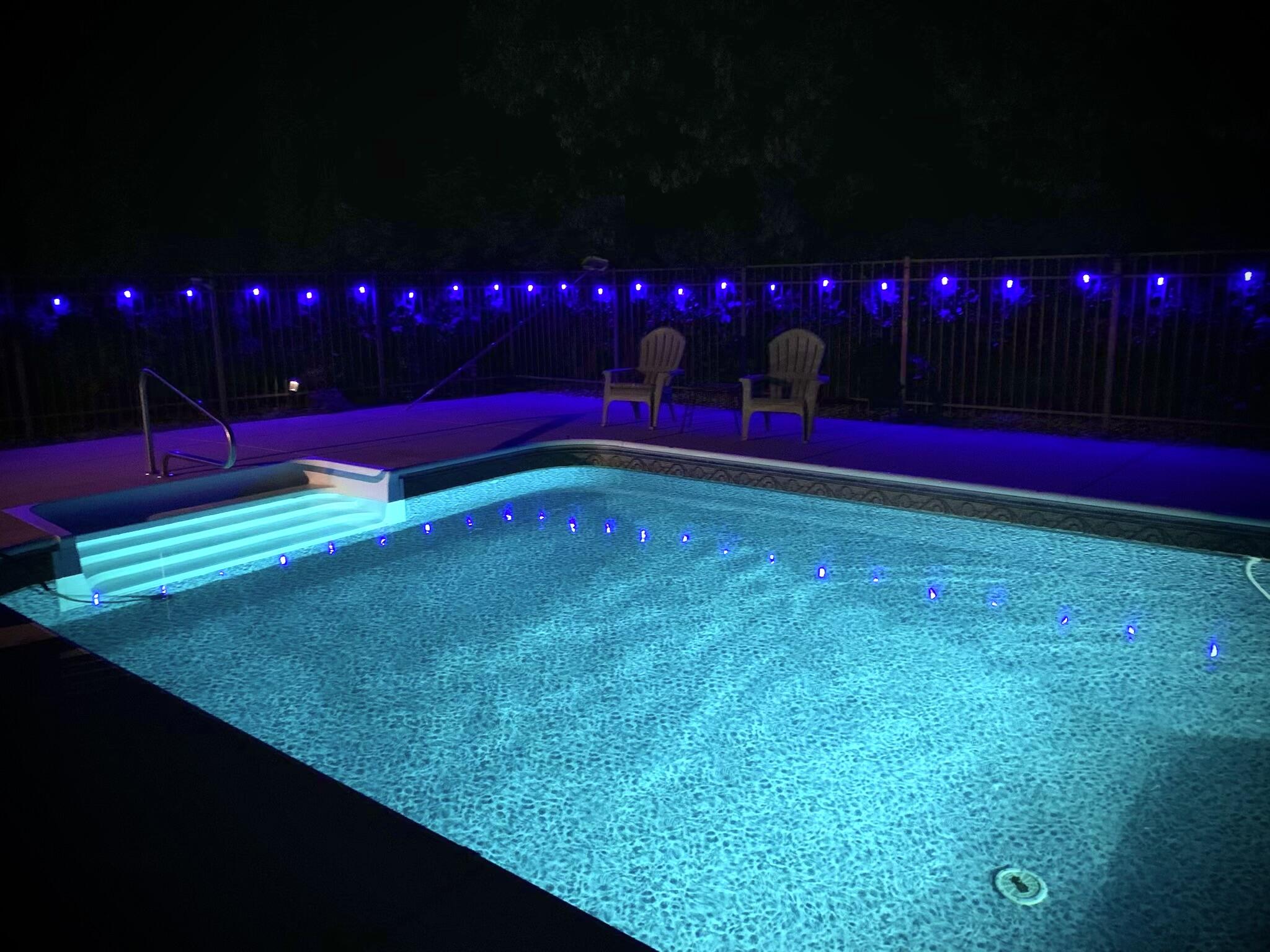 17155 Vanderbilt Street Brookfield, WI 53005 - Photo 49 of 58 View of the pool in the evening