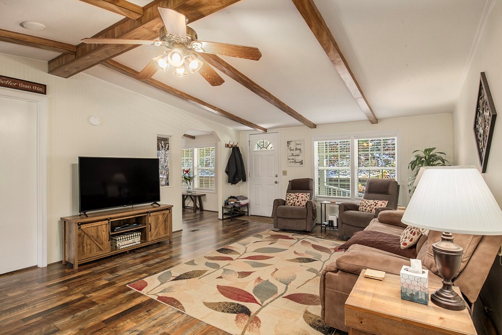 2226 Layson Road Hiawassee, GA 30546 - Photo 6 of 38 a living room with furniture and a flat screen tv