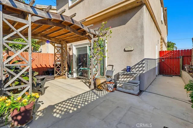 a view of a house with a patio